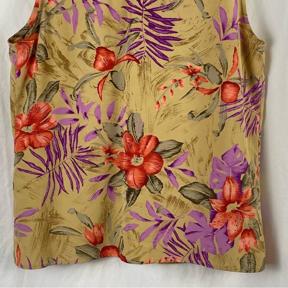 Kasper For A.S.L. Floral Sleeveless Tank Top Multicolor Size 10 - Picture 16 of 16
